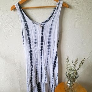 High low tie dye dress tank